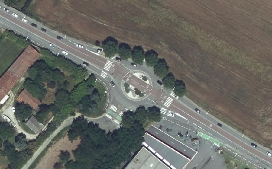 Vue aérienne du Rond-Point Nollet