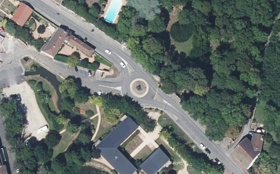 Vue aérienne du Rond-Point René Cassin