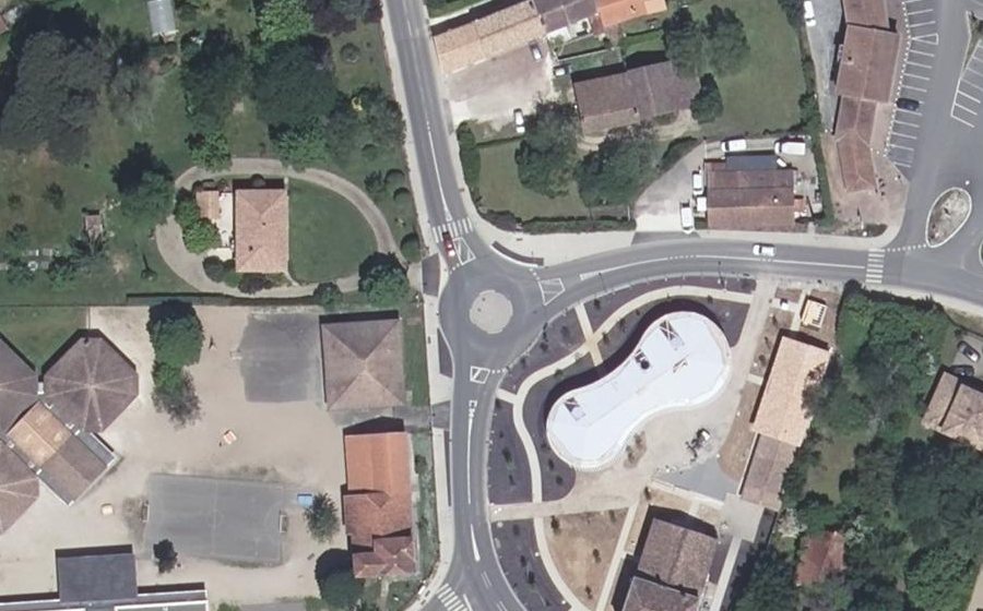 Vue aérienne du Avenue de Maucaillou