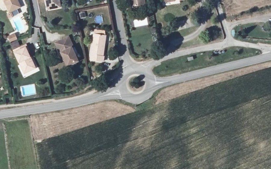 Vue aérienne du Route de Jardin