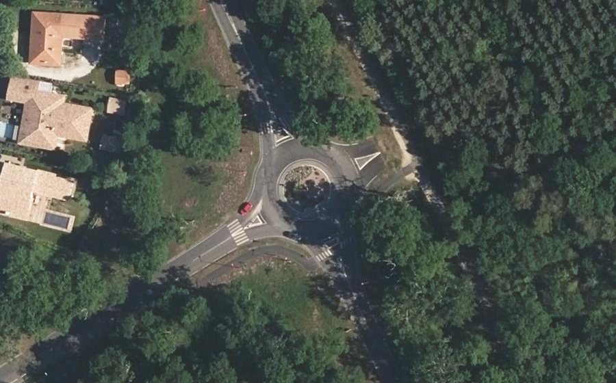 Vue aérienne du Rond-Point des Fontaines