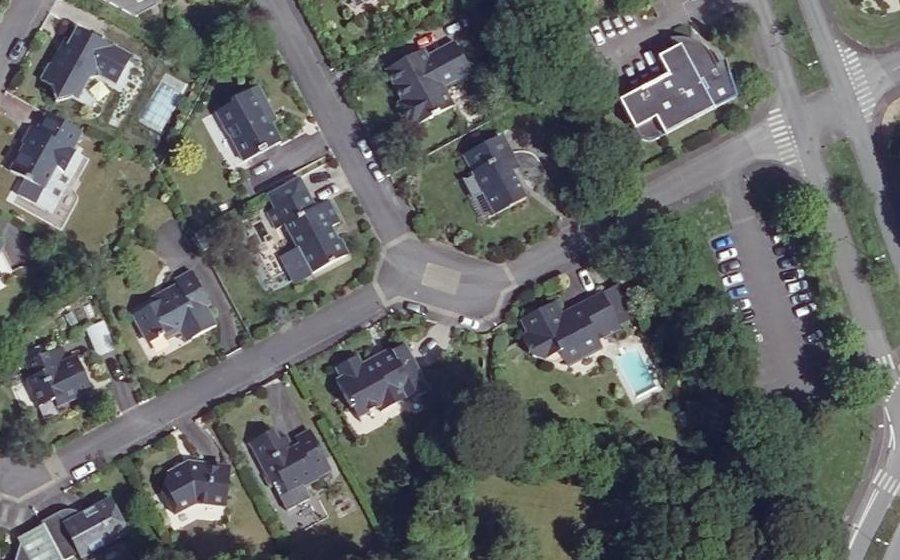 Vue aérienne du Allée Arthur de la Borderie