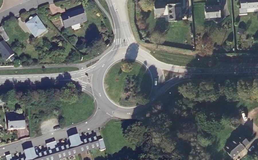 Vue aérienne du Rond-Point de Kergompez