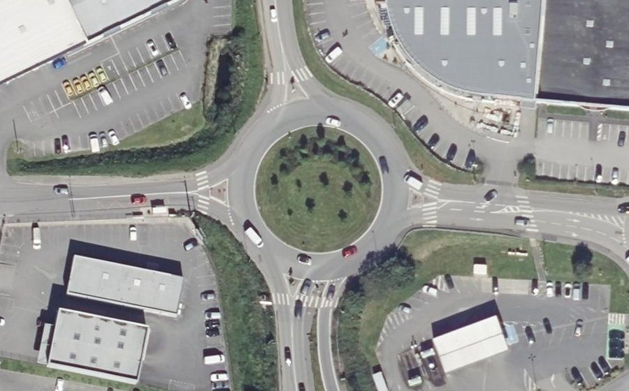 Vue aérienne du Rond-Point de Ti ar Menez