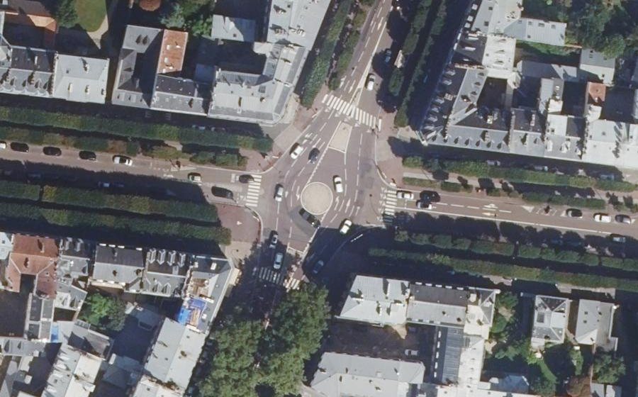 Vue aérienne du Rond-point anonyme n°13748593
