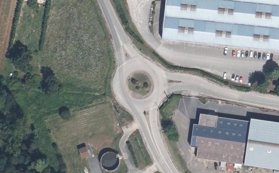 Vue aérienne du Route de Pont-de-Veyle