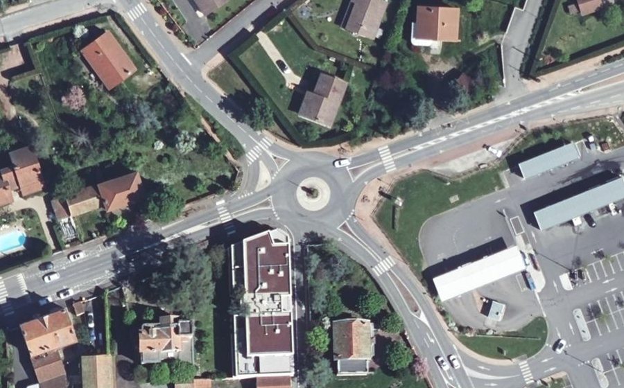 Vue aérienne du Rond-Point de Chantemerle