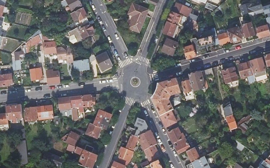 Vue aérienne du Rond-Point d'Arthelon
