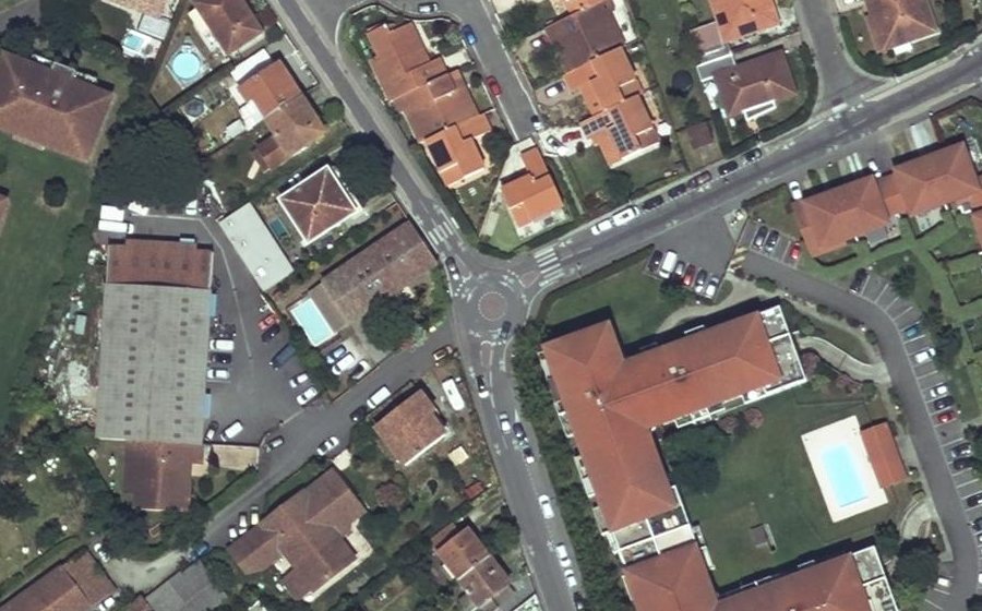 Vue aérienne du Rue Michel-Ange