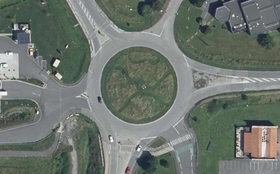Vue aérienne du Rond-Point Camille Desmoulins