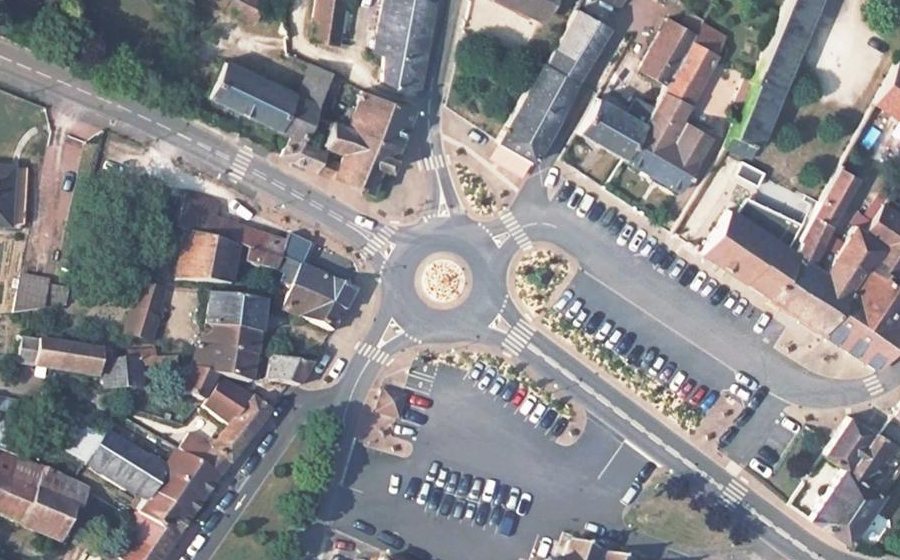 Vue aérienne du Place des Tilleuls