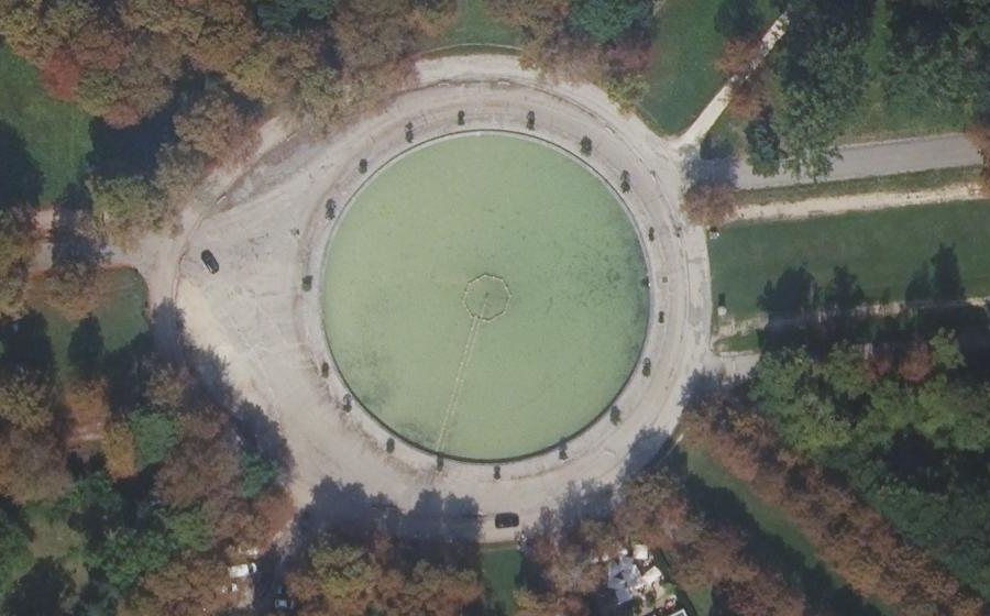 Vue aérienne du Rond de la Grande Gerbe