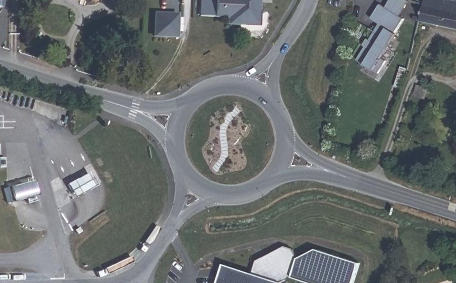 Vue aérienne du Rond-Point du Petit-Anjou