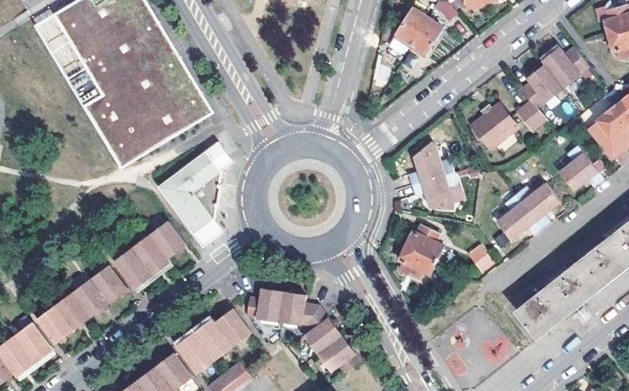 Vue aérienne du Rond-Point des Familles Place de l'Abbé Pierre