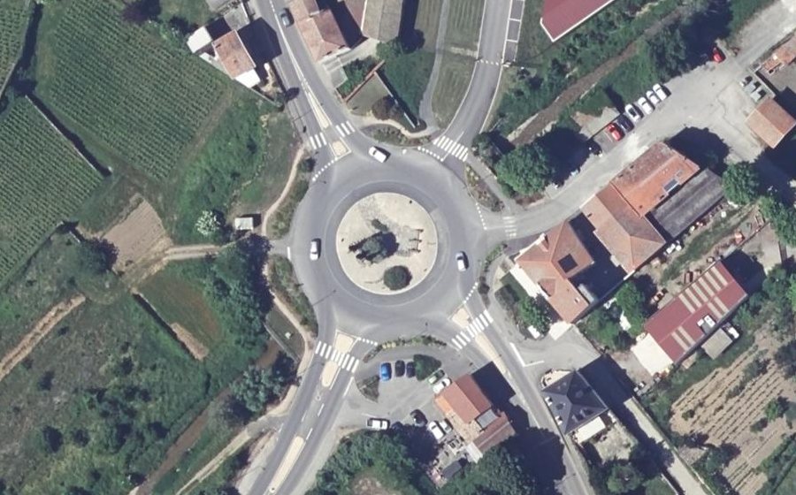 Vue aérienne du Rond-Point de la Bascule
