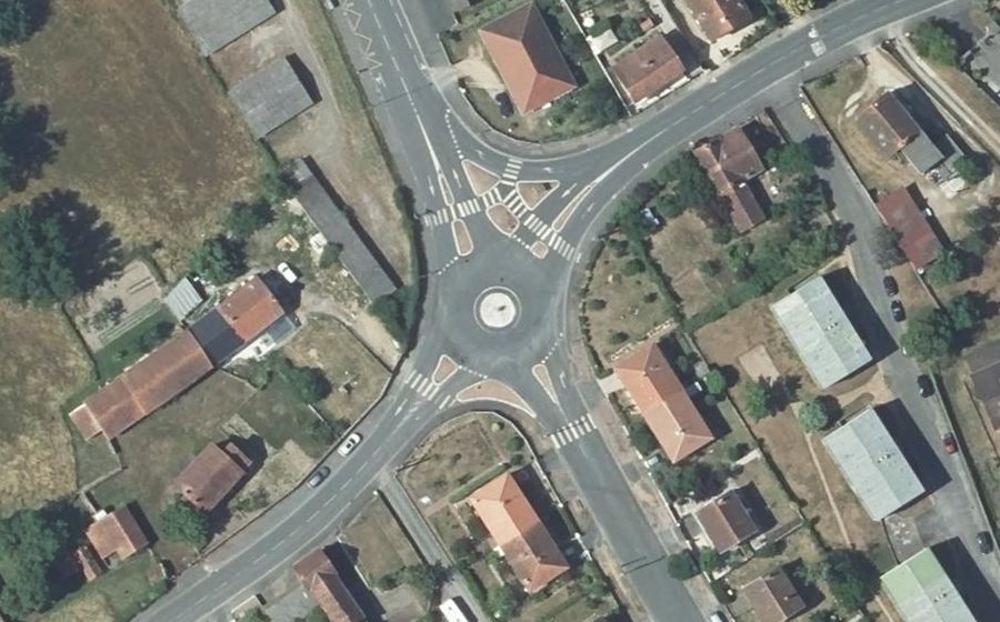 Vue aérienne du Rond-Point Arnaud Beltrame