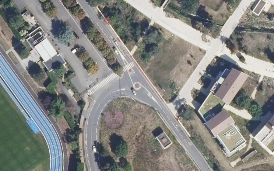 Vue aérienne du Chemin de Ronde