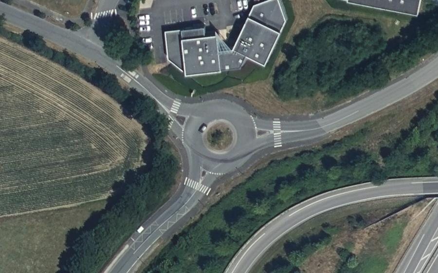 Vue aérienne du Rond-Point de l'Horbetoux