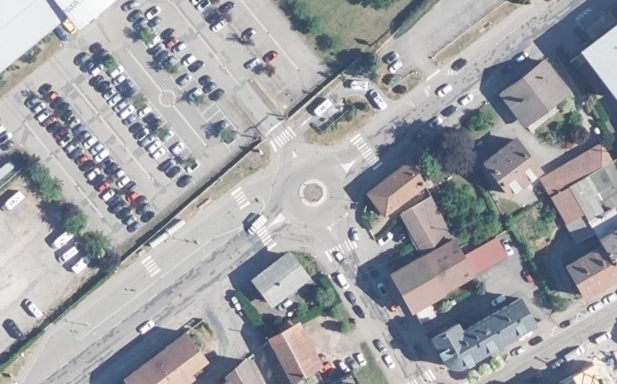 Vue aérienne du Boulevard d'Alsace