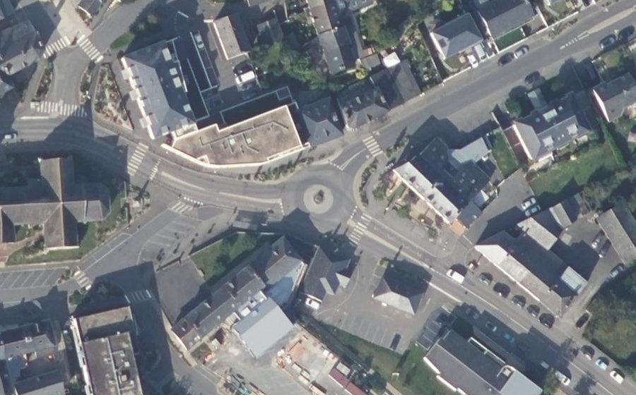 Vue aérienne du Rond-Point de la Libération Leslie Fischer