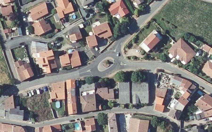Vue aérienne du Route de Lussat