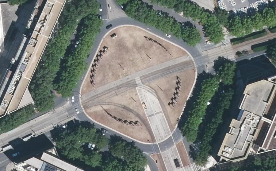 Vue aérienne du Place Ernest Granier