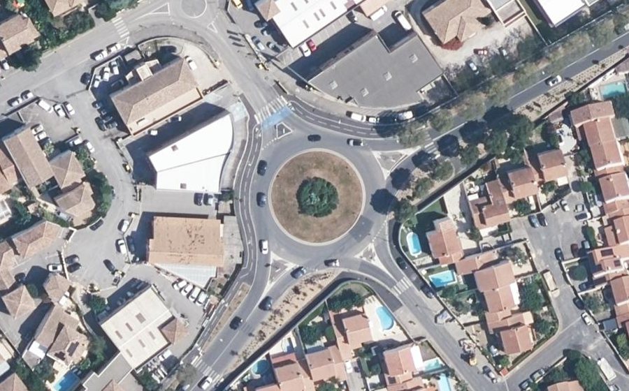 Vue aérienne du Rond-Point de la Fontvin