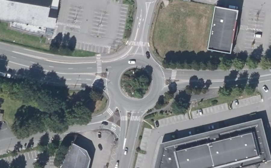 Vue aérienne du Rond-Point de Porte Océane