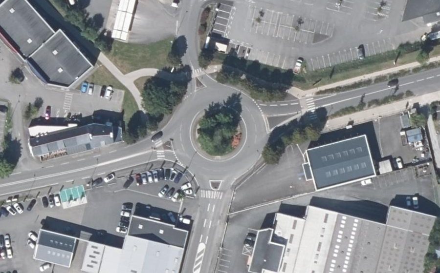 Vue aérienne du Rond-Point de Toul Fourc'h