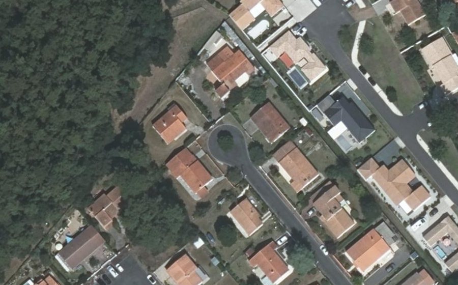 Vue aérienne du Allée des Tennis