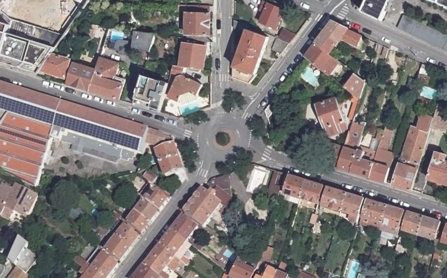 Vue aérienne du Place Alexis Gardon