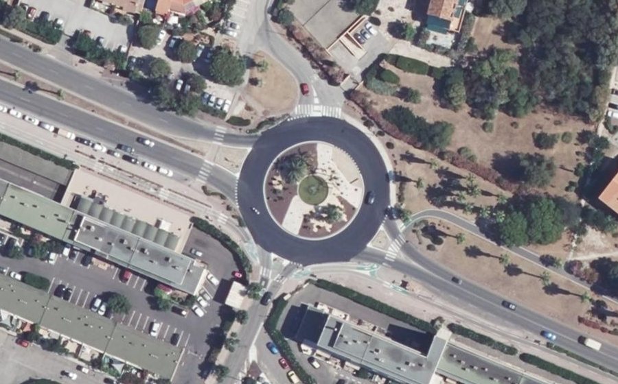 Vue aérienne du Rond-Point de Carthage