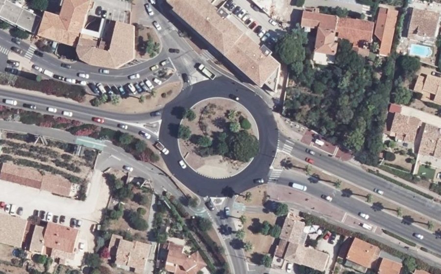 Vue aérienne du Rond-Point des Salettes