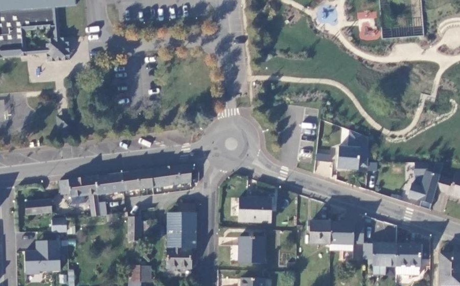 Vue aérienne du Rue de la Croix aux Merles