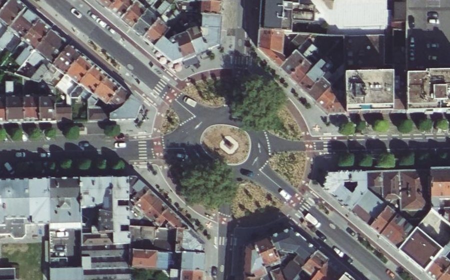 Vue aérienne du Place Jeanne d'Arc