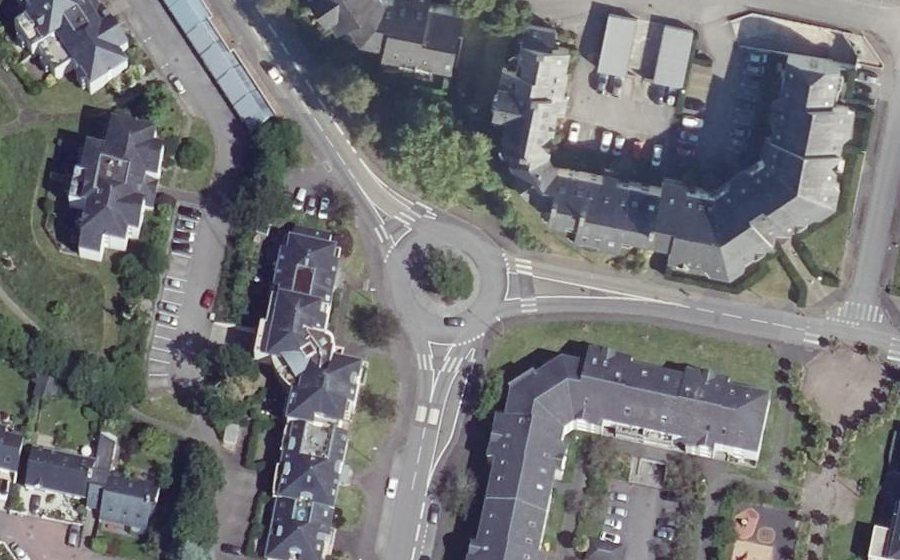 Vue aérienne du Rond-Point des Bonnets Rouges