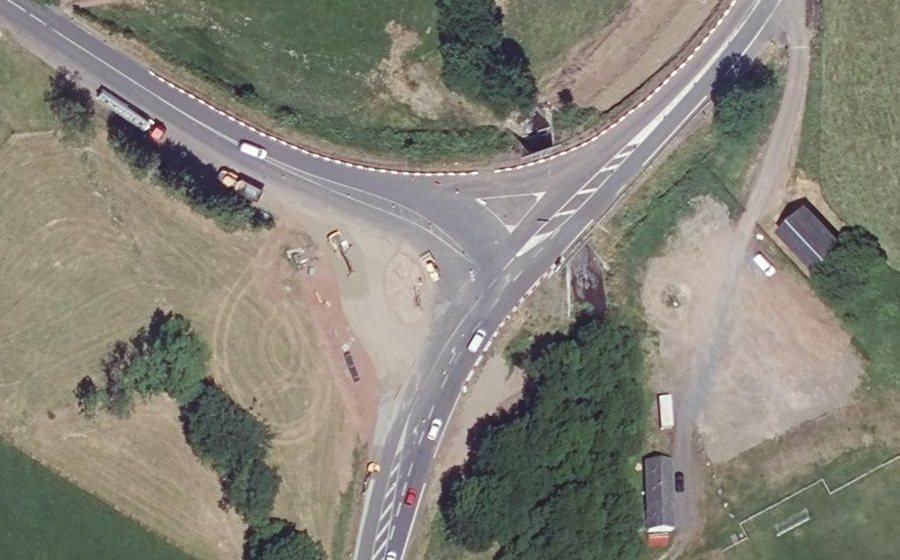 Vue aérienne du Rond-point anonyme n°1410894960