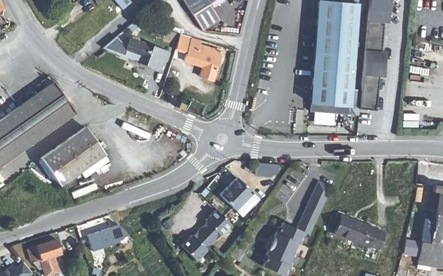 Vue aérienne du Rond-point Eugène Hervy