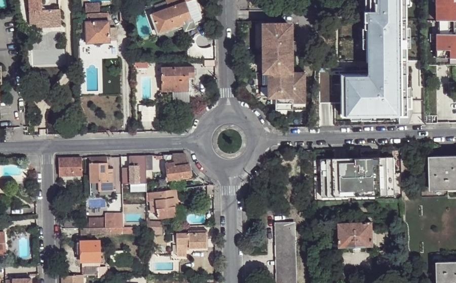 Vue aérienne du Rond-Point Tino Rossi
