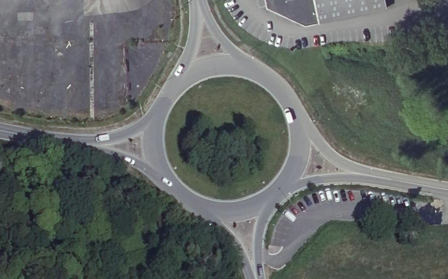 Vue aérienne du Rond-Point de Croas Ar Rod