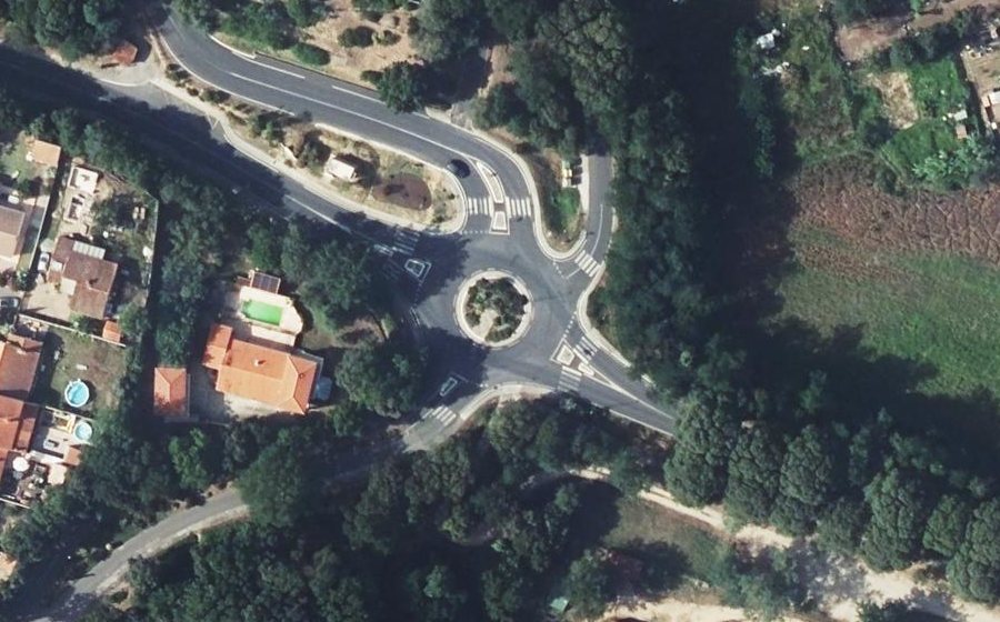 Vue aérienne du Rond-Point du Souvenir Français