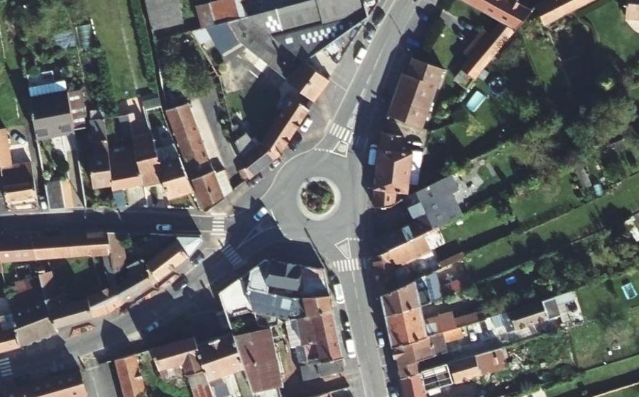 Vue aérienne du Place du Vent de Bise