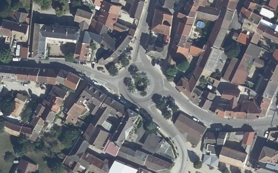 Vue aérienne de la Place de Johannisberg