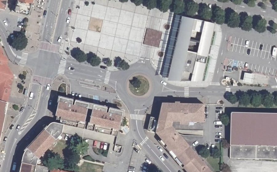 Vue aérienne du Rue Émile Zola