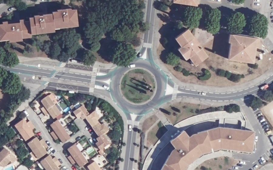 Vue aérienne du Rond-Point des Médailles Militaires
