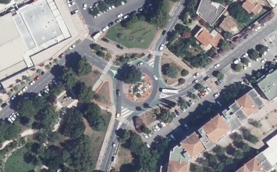 Vue aérienne du Rond-Point Général de Gaulle