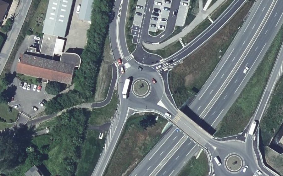 Vue aérienne du Route de Cellieu