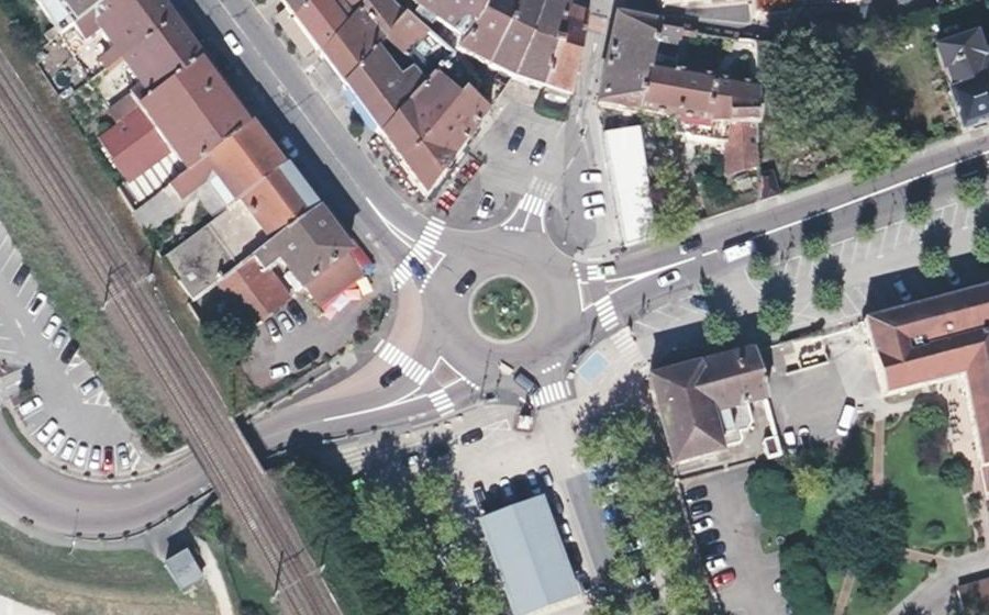 Vue aérienne du Place Bertrand Thibert