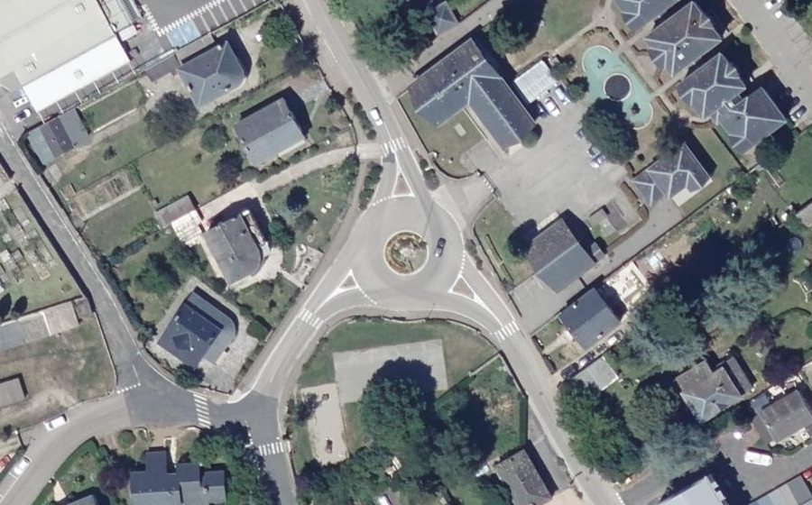 Vue aérienne du Rond-Point Claude Erignac