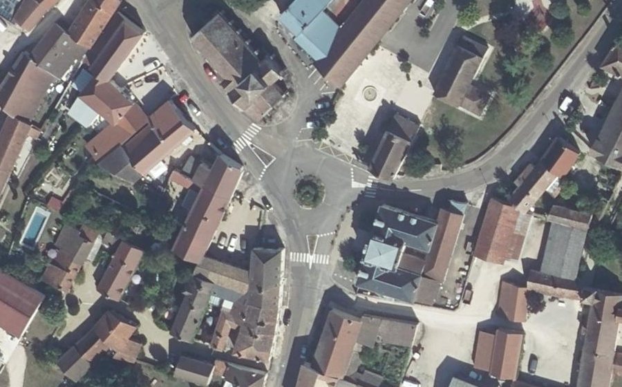 Vue aérienne de la Place de la Mairie